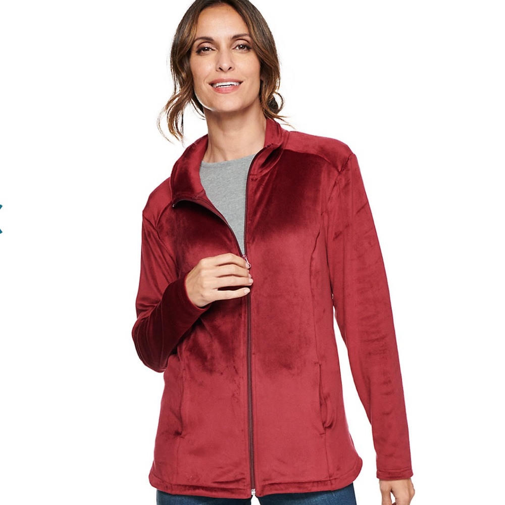 HOST PICK!! Croft & Barrow Velour Full Zip Jacket
